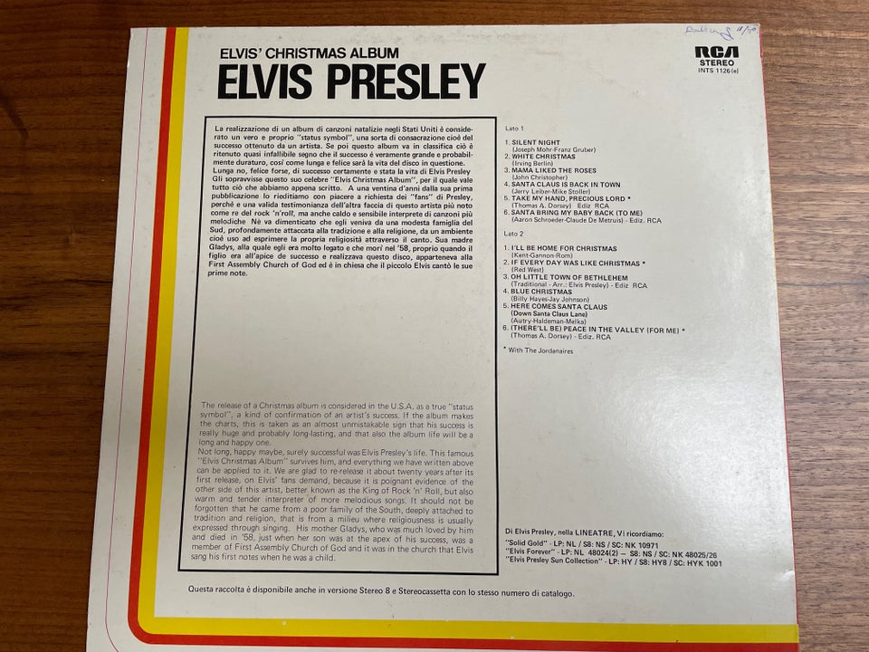 LP, Elvis Presley, Chrismas Album