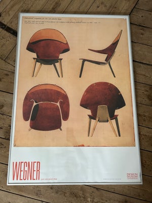 Plakater, Hans J. Wegner plakat fra Design Museum Danmark, indrammet (med lille glasskade i det ene 
