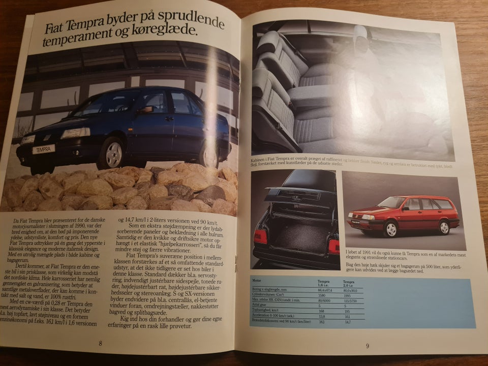 Fiat modelprogram fra 1991.
16 sider i farve, på...