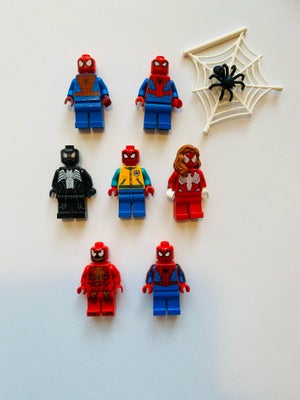 Lego Super heroes, Minifigurer, 7 Spiderman Minifigurer. Sender gerne.
Fra hjem uden dyr/rygning.