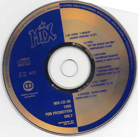 Diverse Kunstnere: MIX-CD 08/1995, andet