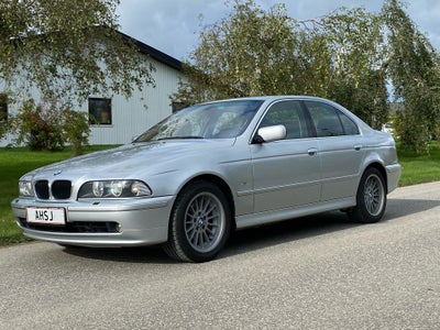 BMW 525i, 2,5 Steptr., Benzin, 2002, km 190000, sølvmetal, nysynet, aircondition, ABS, airbag, 4-dør