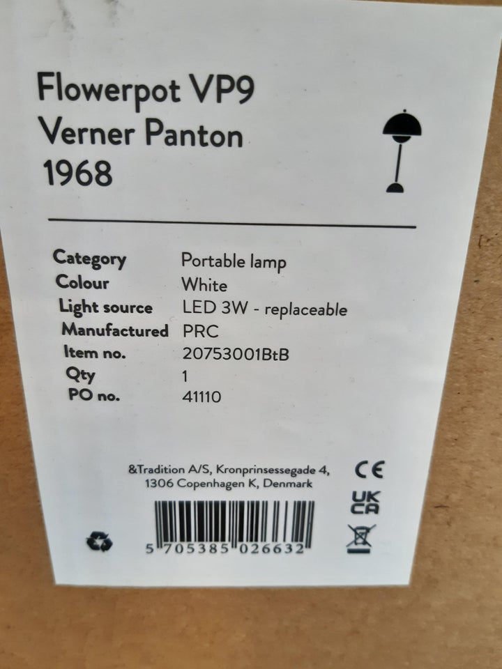 Arkitektlampe, Verner Panton