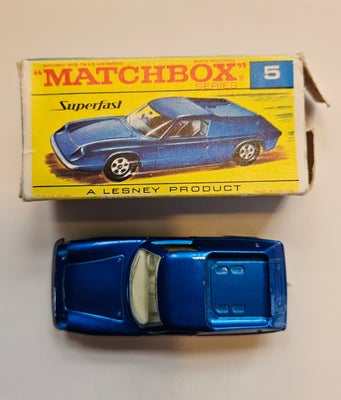 Modelbil, Matchbox Superfast Lotus Europa, Rigtig rigtig flot bil, æsken har brugsspor, lukkeflappen