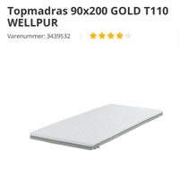 Topmadras, Wellpur Gold T110 topmadras 90x200, b: 90 l: 200