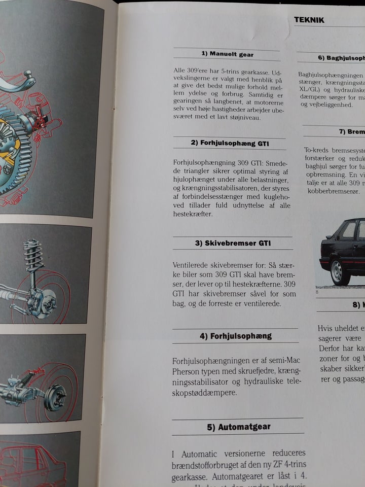 Brochure, Peugeot 309