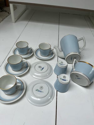 Porcelæn, Kaffekopper , kande, sukkerskål , Royal Copenhagen, 6 små kaffekopper, kaffe kande og sukk