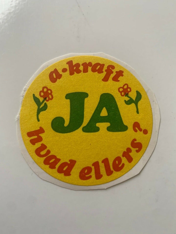 Klistermærker, Ja til A-kraft klistermærker 70’erne