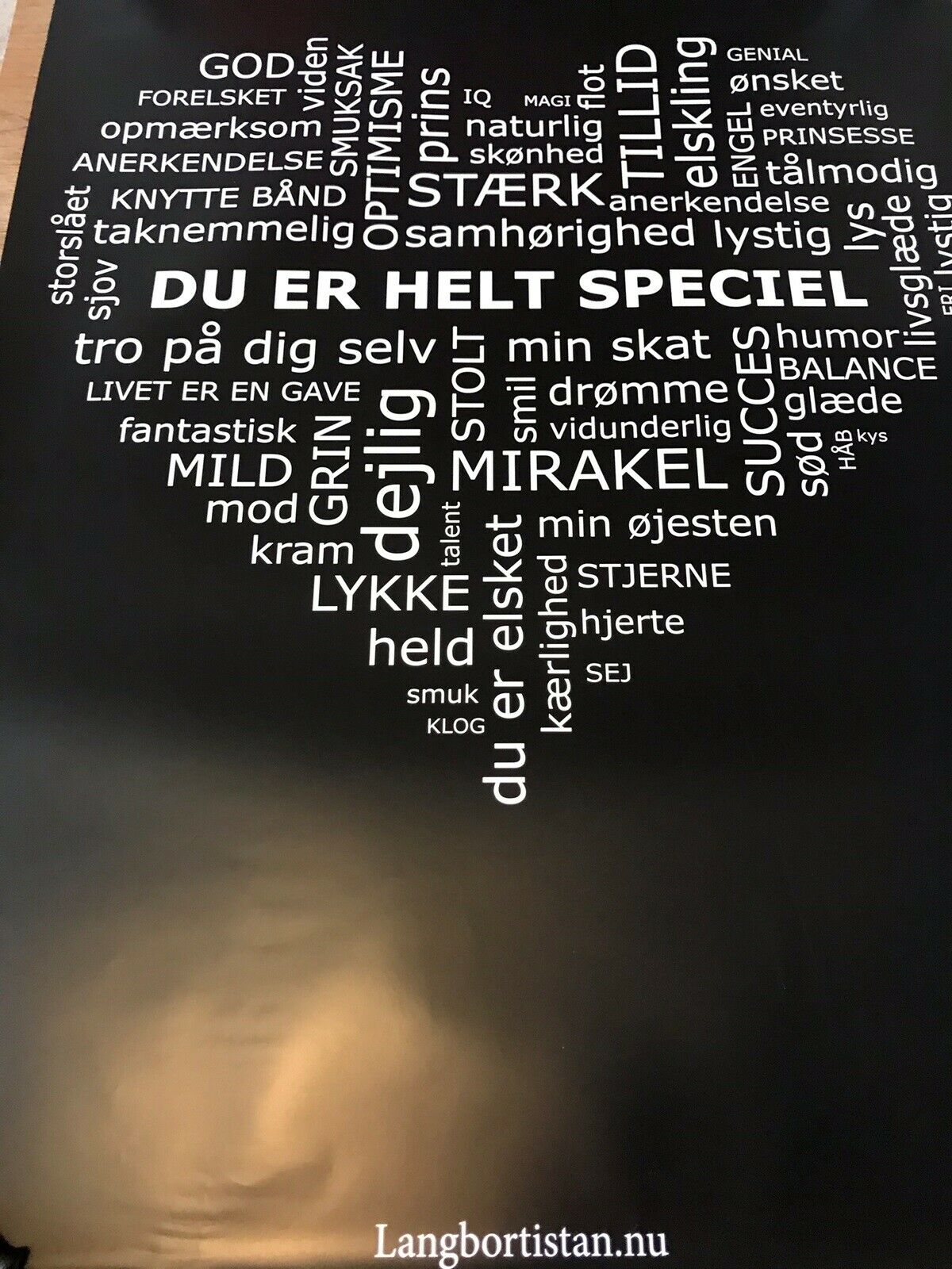 Plakat, Langbortistand, motiv: Kærlige ord – dba.dk – Køb Salg af Nyt og Brugt