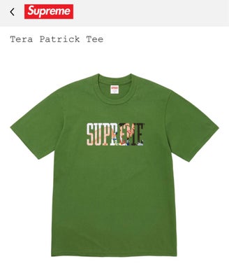 T-shirt, Supreme tee Tera Patrick, str. L,  Grøn,  Cotton,  Ubrugt, Supreme tee Tera Patrick 
Suprem