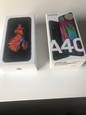 Andet mærke Galaxy A40, iPhone 6S, 32 GB

se billeder - to stk nye mobil telefoner i æsker - se bill