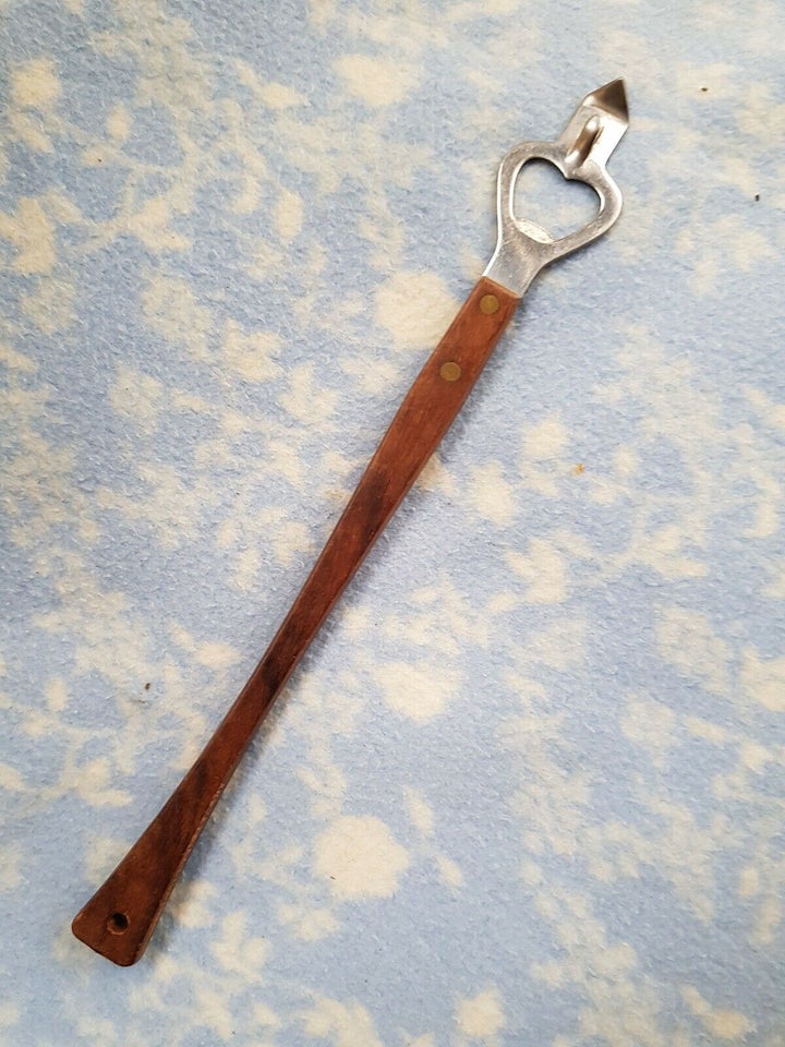 Rustfrit stål, Oplukker 30 cm, Teak