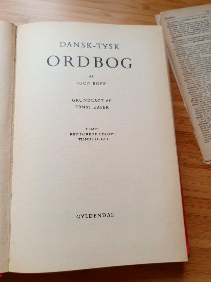 Dansk - tysk, Gyldendals røde ordbøger, år 1971