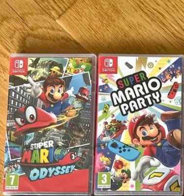Nintendo Switch, Super Mario party oddysey, Perfekt, Begge spil virker helt som de skal, de kan fås 
