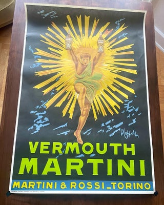 Italiensk vintage plakat, Leonetto Cappiello, motiv: Martini e Rossi -Torino, b: 68 h: 98, Fantastis