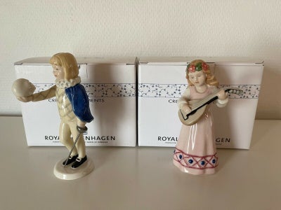 Porcelæn, Årsfigur, 2006, Hamlet & Ophella, RC, To fine 2006 Royal Copenhagen årsfigurer.

Ofelia, Å