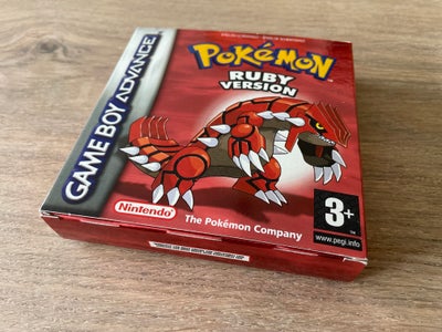 Pokémon Ruby, Gameboy Advance, Komplet skarp udgave med original æske og manual samt indlæg 

Desude