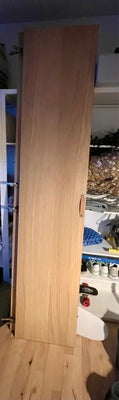 Garderobeskab, Ikea, 2 Ikea Pax låger i egetræsmønster med hængsel og læder greb samt 4 Ikea Pax hyl