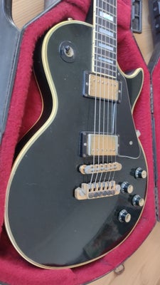 Elguitar, Gibson Les Paul Custom, 1977 black beauty original med kasse

kom med et fornuftigt bud