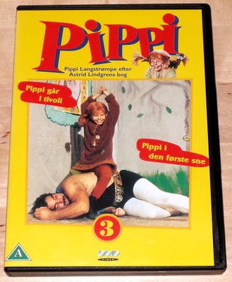 Pippi nr. 3, instruktør Astrid Lindgren, DVD, familiefilm, DVD / Børnefilm:
Pippi går i tivoli og Pi