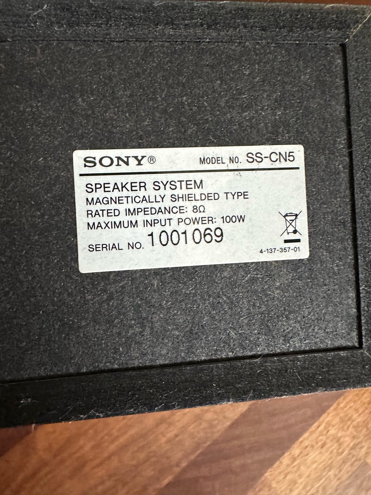 5.1 højttalersæt, Sony, Ss-F55H