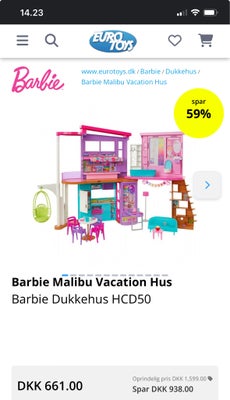 Barbie, Barbiehus Malibu, Huset kan som på billedet både åbnes og lukkes sammen, så den ikke fylder 