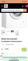 Bosch vaskemaskine, Serie 2, frontbetjent