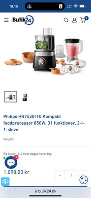 Foodprocessor Blender, Phillips, Foodprocessor og Blender i et. Helt ny og brugt en enkelt gang. Har