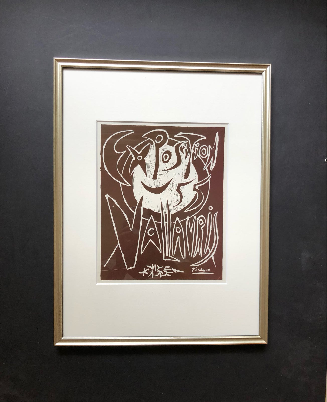 Indrammet Picasso-billede, Pablo Picasso, b: 32 h: 42