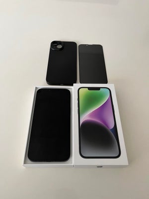 iPhone 14, 128 GB, sort, SOM NY iphone 14 128GB i sort farve sælges, telefonen er som ny, den har ik