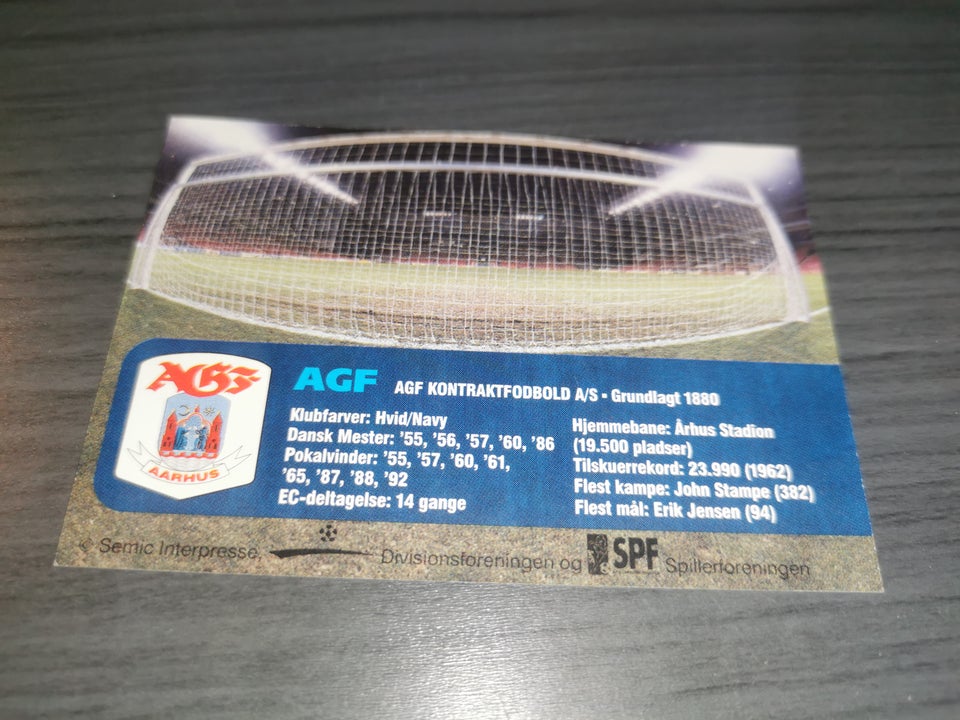 Samlekort, AGF fodbold kort