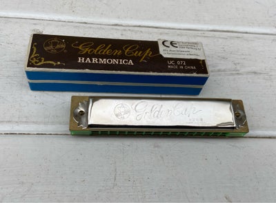 Mundharmonika, Golden Cup mund Harmonica. Uc 072. Rigtig god klang. Længde 13 cm. Pris 400 kr.      