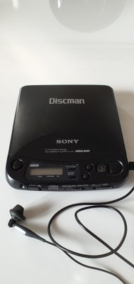 Discman, Sony, D-121, Perfekt, Fin Discman fra Sony med ekstra adapter i pose, model D-121 med mega 