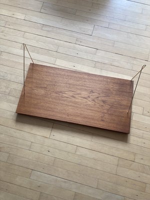 Hylde, Kæmpe stor gammel retro teak hylde som er blevet brugt som skrivebord

83 cm. lang/bred
41 cm