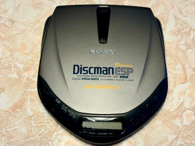 Discman, Sony, Sony discman ESP d-e301, God, Super fed retro discman. Virker som den skal, dog uden 