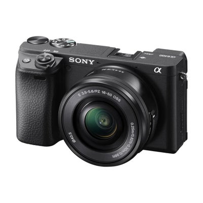 Sony, A6400, 24.2 megapixels,  16-50 mm f/3,5-5,6 x optisk zoom, Perfekt, Billigste på DBA. 

Sælger