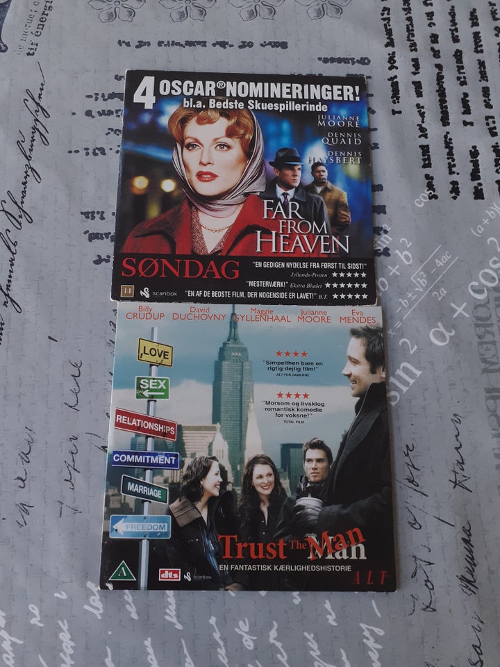 2 Film med Julianne Moore, DVD, romantik