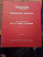 TRIUMPH Workshop Manual, 250cc TR25W - T250
