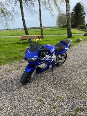 Yamaha, YZF R 6, 600 ccm, 120 hk, 2001, 47500 km, Blå, m.afgift, Har haft den i 14 år.