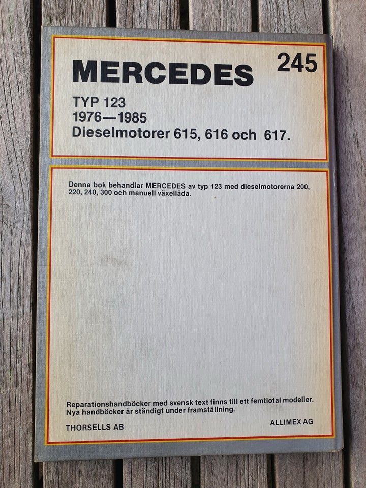 reparationshåndbog, Mercedes, type 123