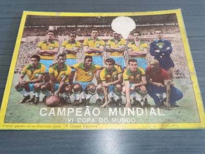 Samlekort, Pelé 1958 Rookie Brasilien fodbold kort, Campeao Mundial med pelé Garrincha og Zito samt 