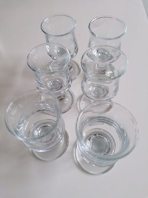 Glas, 7 shotglas, Skibsglas, 11cm høj, 8kr stk