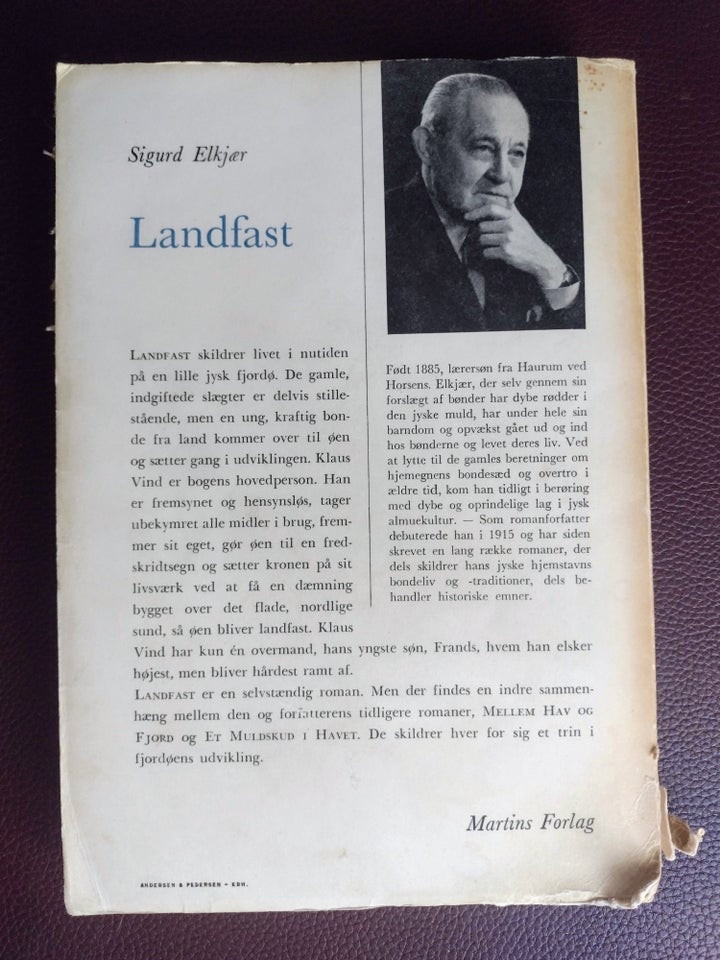 Landfast, Sigurd Elkjær, genre: roman