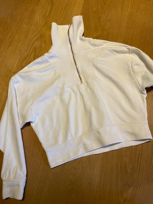 Sweatshirt, Lindex, str. 34, Hvid, 80% bomuld, 20% polyester, Næsten som ny, XS