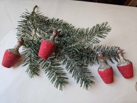 Antik vat julepynt flasker med glassukker 1 stk