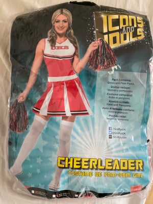 Cheerleader kostume, Helt ny cheerleader kostume og pom-poms. Aldrig brugt, kun indpakningen blev li