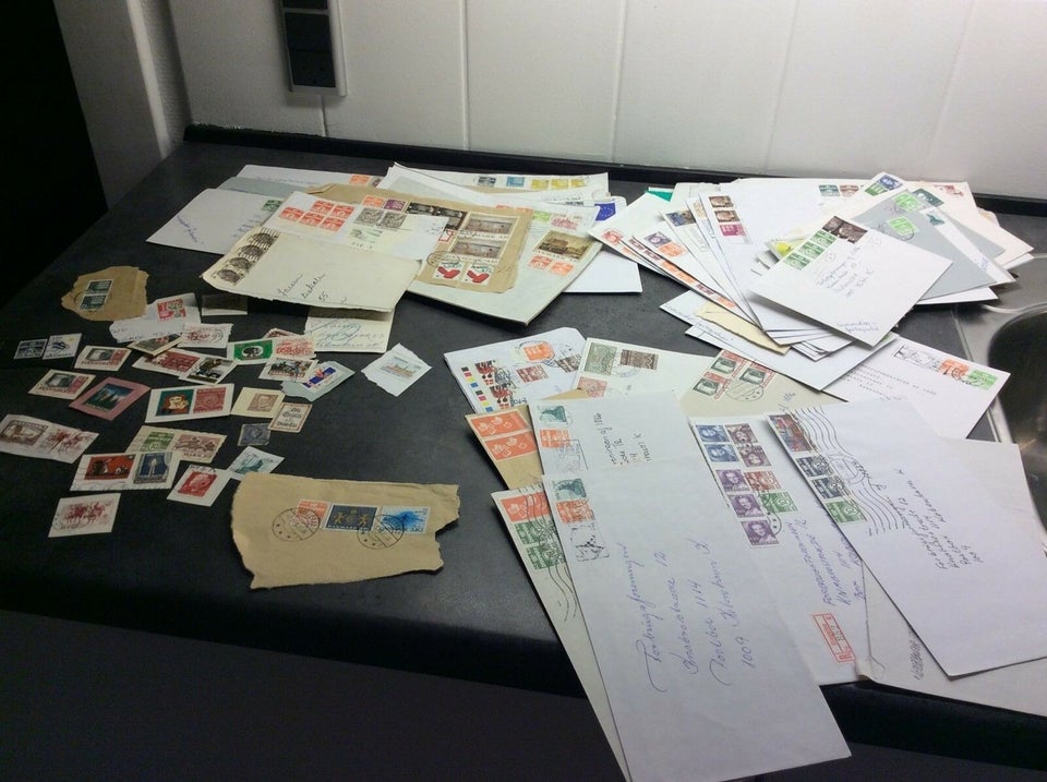 Danmark, stemplet, Div. frimærker på kuverter