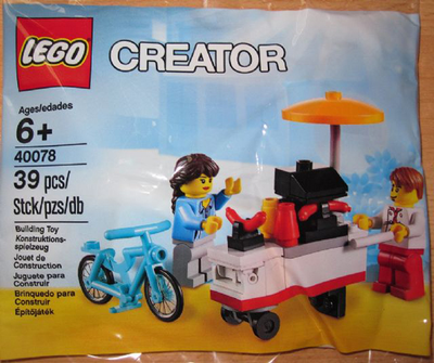 Lego Creator, 40078 Hot Dog Cart (NYT i polybag) 85kr.

samt 3 stk. 3-i-1 sætt, hvor der følger orig