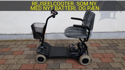 El-Scooter REJSEELCOOTER, 2022, REJSEELCOOTER. Shoprider.
Står som Ny.
Med nye batterier. 
Utroligt 
