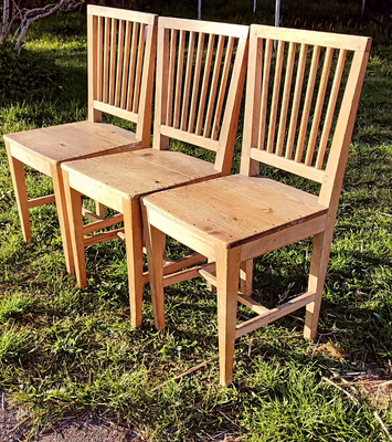 Spisebordsstol, Fine gamle træ stole sælges samlet for 

Mulighed for levering mod betaling, se evt 